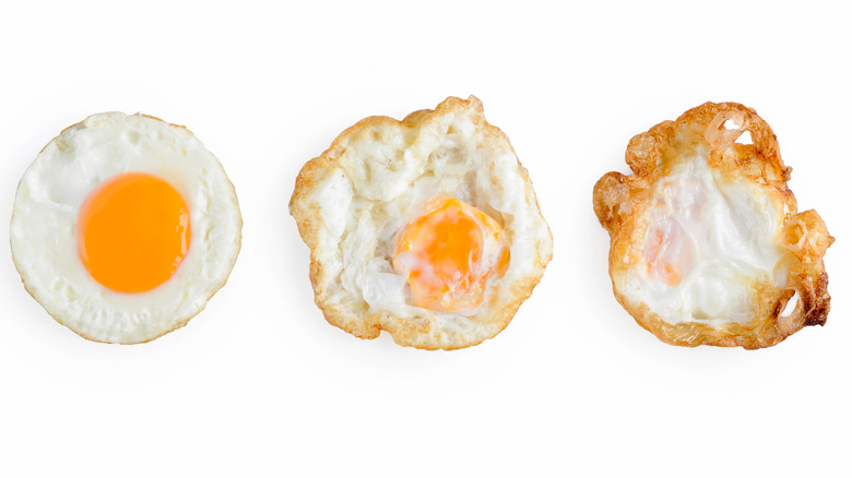 три вида жареных яиц