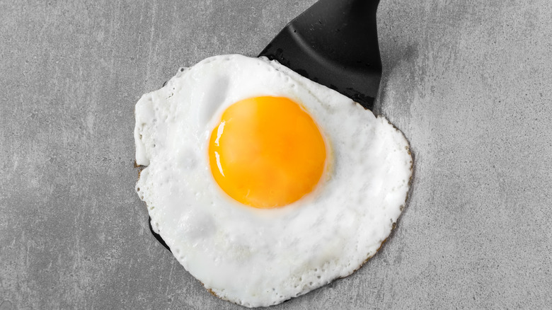 Жареное яйцо на лопаточке 