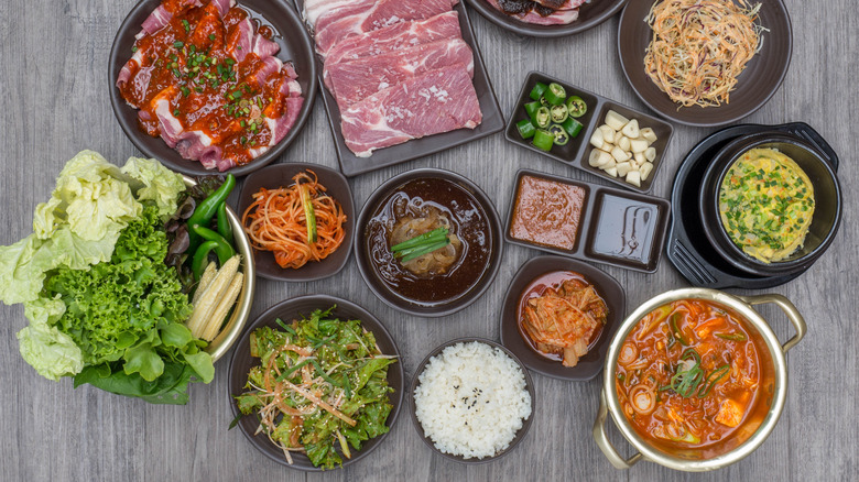 Гарниры для корейского барбекю